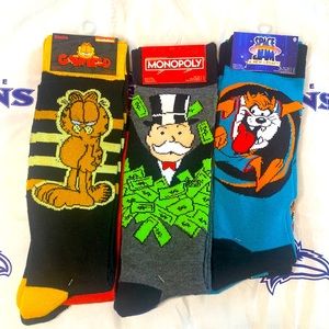 2pk of Polyester & Spandex socks VARIETY Sz:6-12 GREAT FOR THE HOLIDAYS